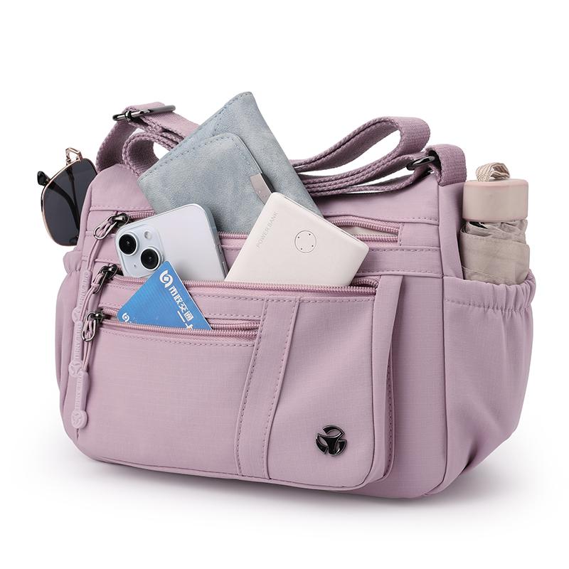 Dámská malá čtvercová taška velkokapacitní taška přes rameno taška pro matku středního věku cestovní nylonová crossbody taška