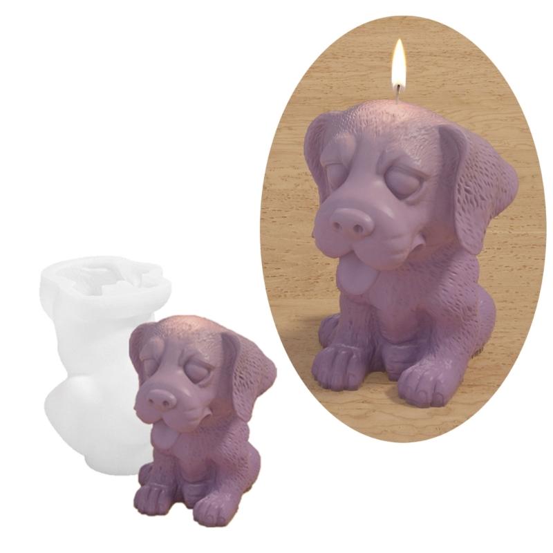 Realistic Pug Shaped Silicone Dog Mold Practical Plaster Craft Dog Shape Decorations Mold for Craft Enthusiasts
