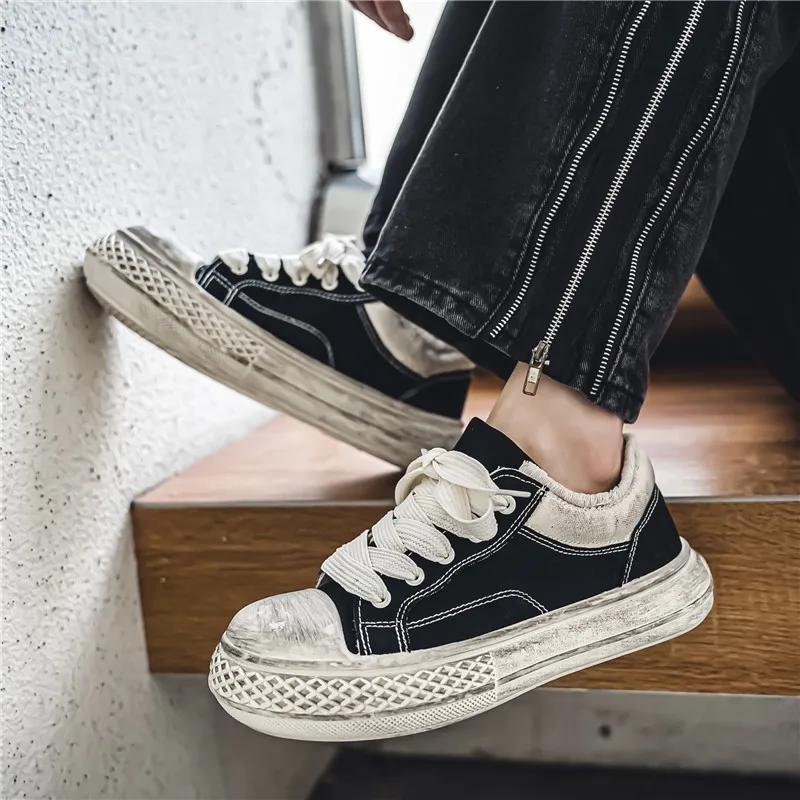 Nowe oddychające i modne wzornictwo z grubą podeszwą do starych, codziennych butów z płótna. Uniwersalne i modne buty męskie w rozmiarze 39-44