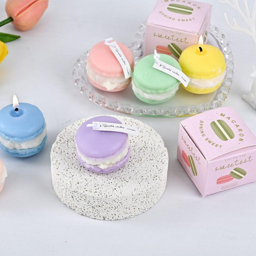 Macaron Aromatherapy Candle Souvenir Wedding Fragrance Small Gift Handmade Candle Simulation Styling Wax