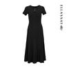ELLASSAY Women's Hollow Knit A-Line Midi Dress