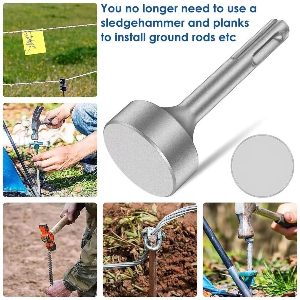 Alloy Steel Ground Rod Driver Wear Resistant Pile Driving Hammer Hammer Head  Construction Projects