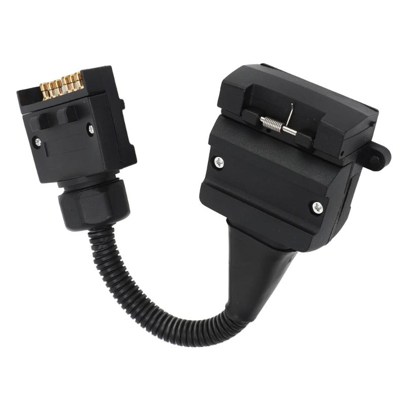 Universal 7 Pin To 12 Pin Trailer Connector ABS Coiled Cord For Towing Caravans Farming Machinery Camping Vehicle Towing