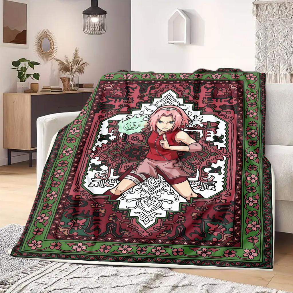 Naruto Anime Print Blanket Warm  Comfortable Flannel Blanket Suitable for Bedrooms, Sofas, Beds, Chairs, Picnics, Travel