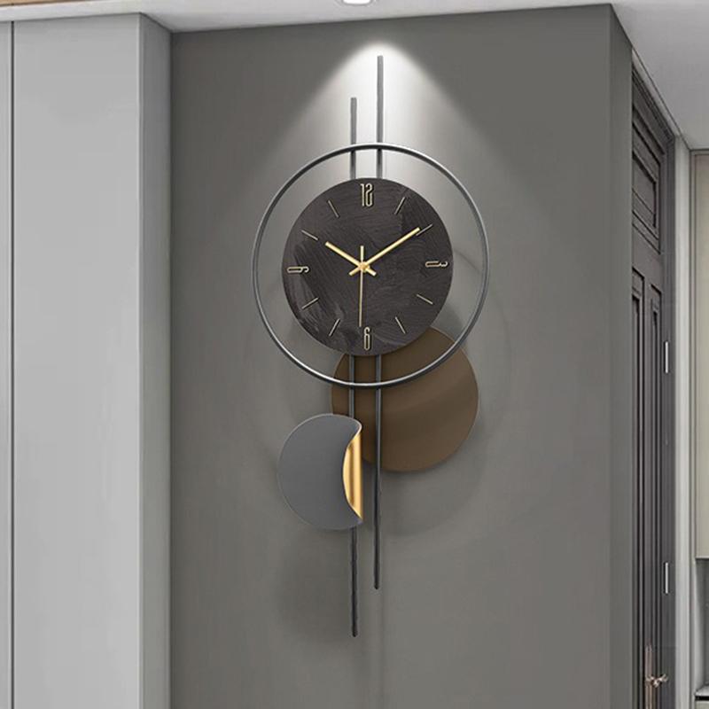 Modern Wall Clock Minimalist Living Room Clock Creative Metal Art Design Silent Clocks Elegant Aesthetics Decorative Clocks