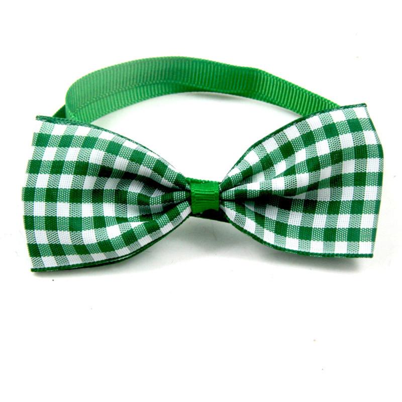 Cat Dog Collar Plaid Bow Tie Adjustable Neck Strap Cat Dog Grooming Pet Accessories