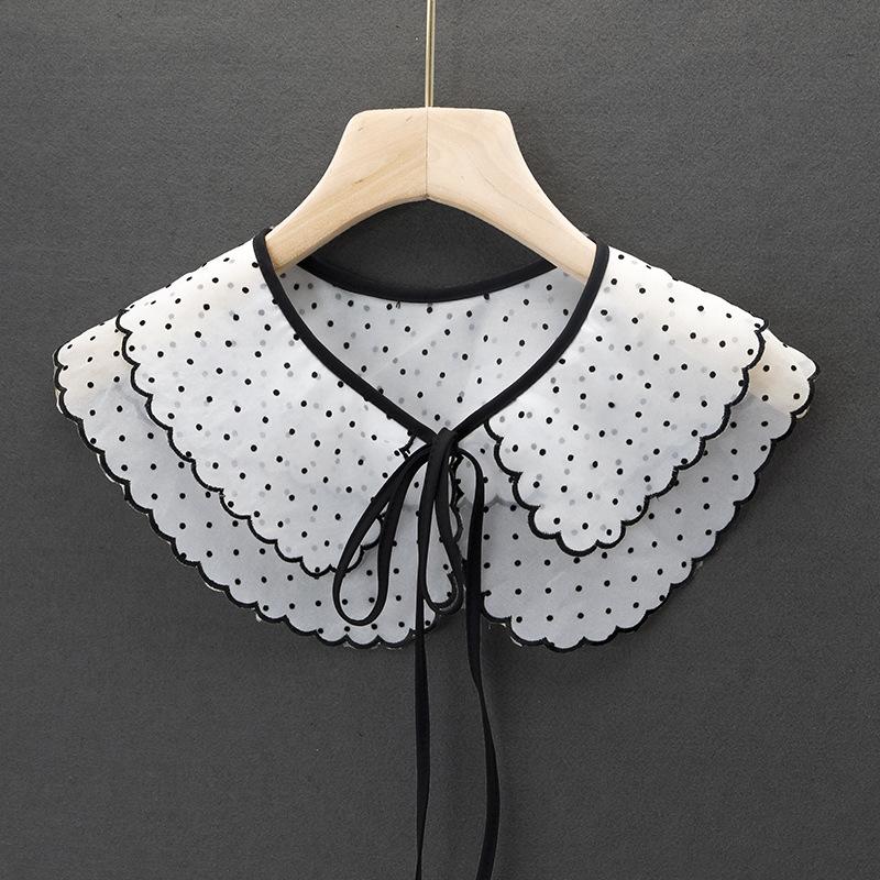 

Органза Шаль Воротник Питер Пэн для Девочек – Универсальный Декоративный и Съемный Воротник для Рубашки