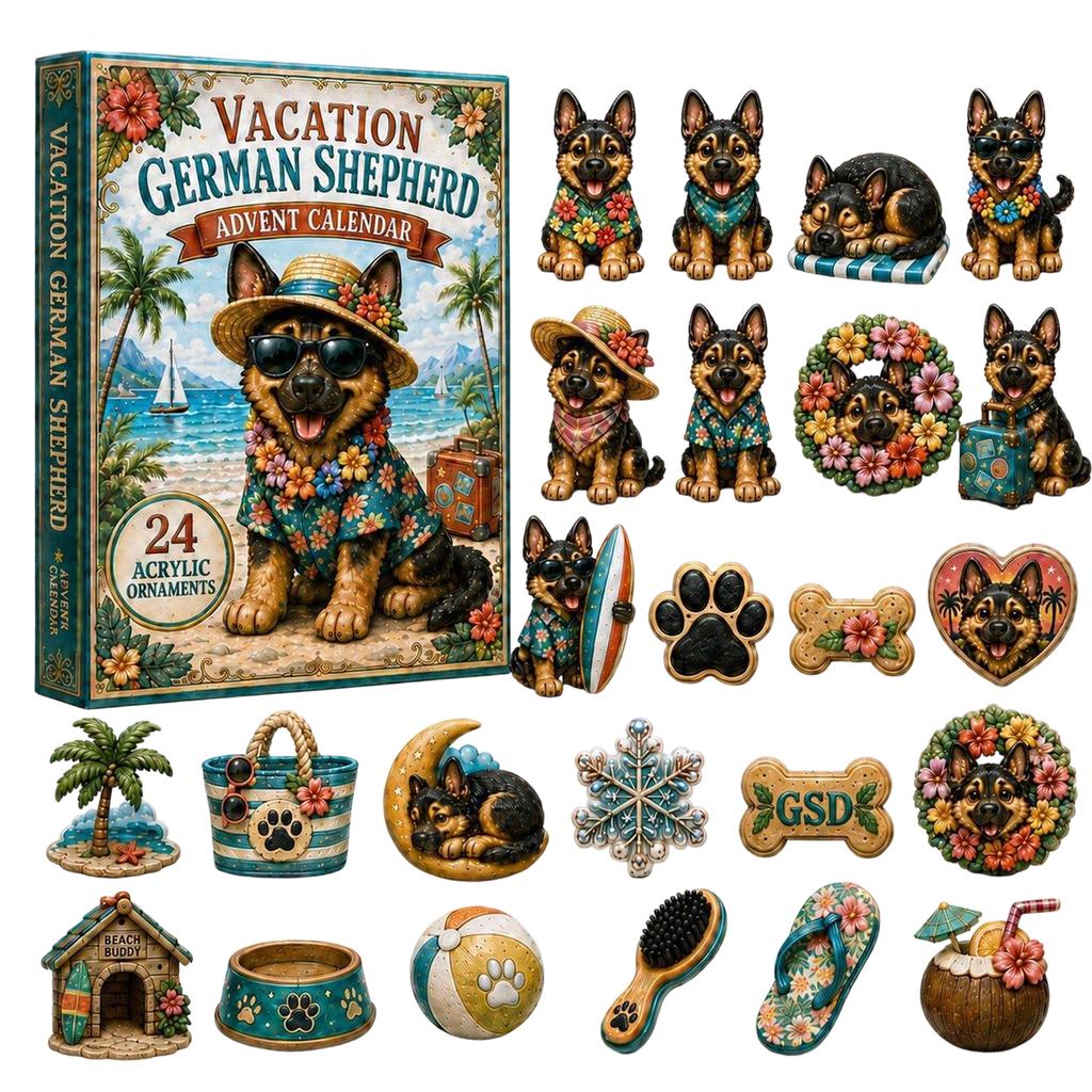 2D Flat Acrylic Dog with Hanging Ornament