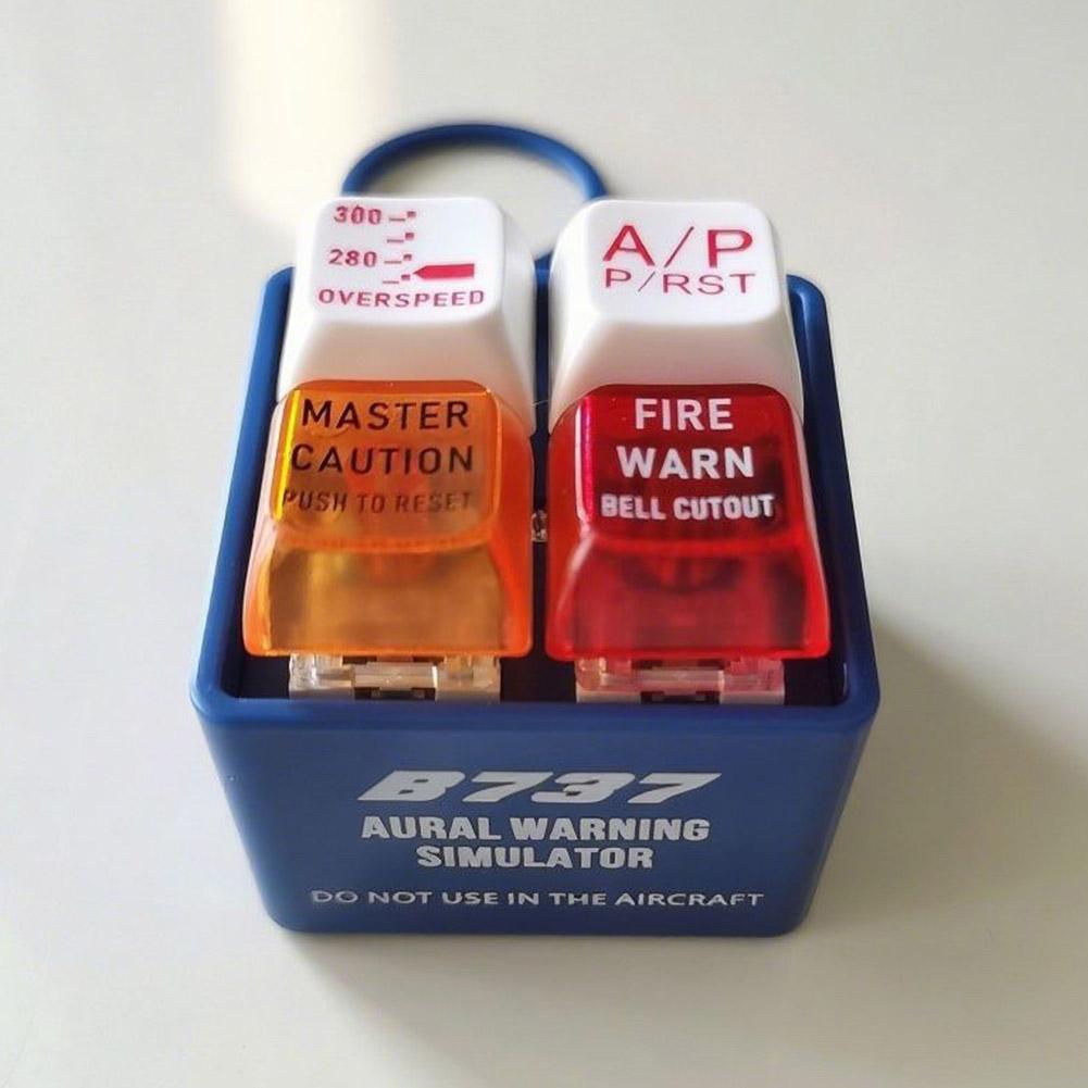 1/2 ks Klíčenka s upozorněním pro pilota a posádku, Simulátor zvukového varování EGPWS, Svítící LED Malé klíčenky s bezpečnostním tlačítkem v kokpitu letectví