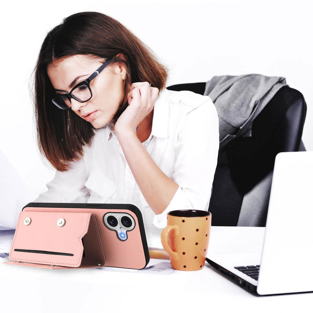 Für iPhone 17 Hülle Kartenhalter Ständer Hautgefühl Handyhülle mit Handschlaufe