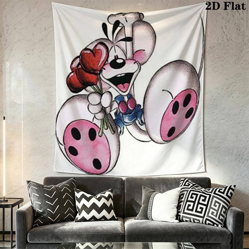 Diddl Wall Tapestry Aesthetic Wall Hanging Printed Fabric Blanket Decorative Tapestries for Bedroom Living Room Home Decor