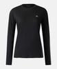 Koolongseupocheu Hero Women'S Merino Wool Long Sleeve Round T-Shirt Jktbx26054Blk
