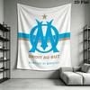 Olympique De Marseille Wall Tapestry Aesthetic Wall Hanging Printed Fabric Blanket Decorative Tapestries for Bedroom Living Room Home Decor