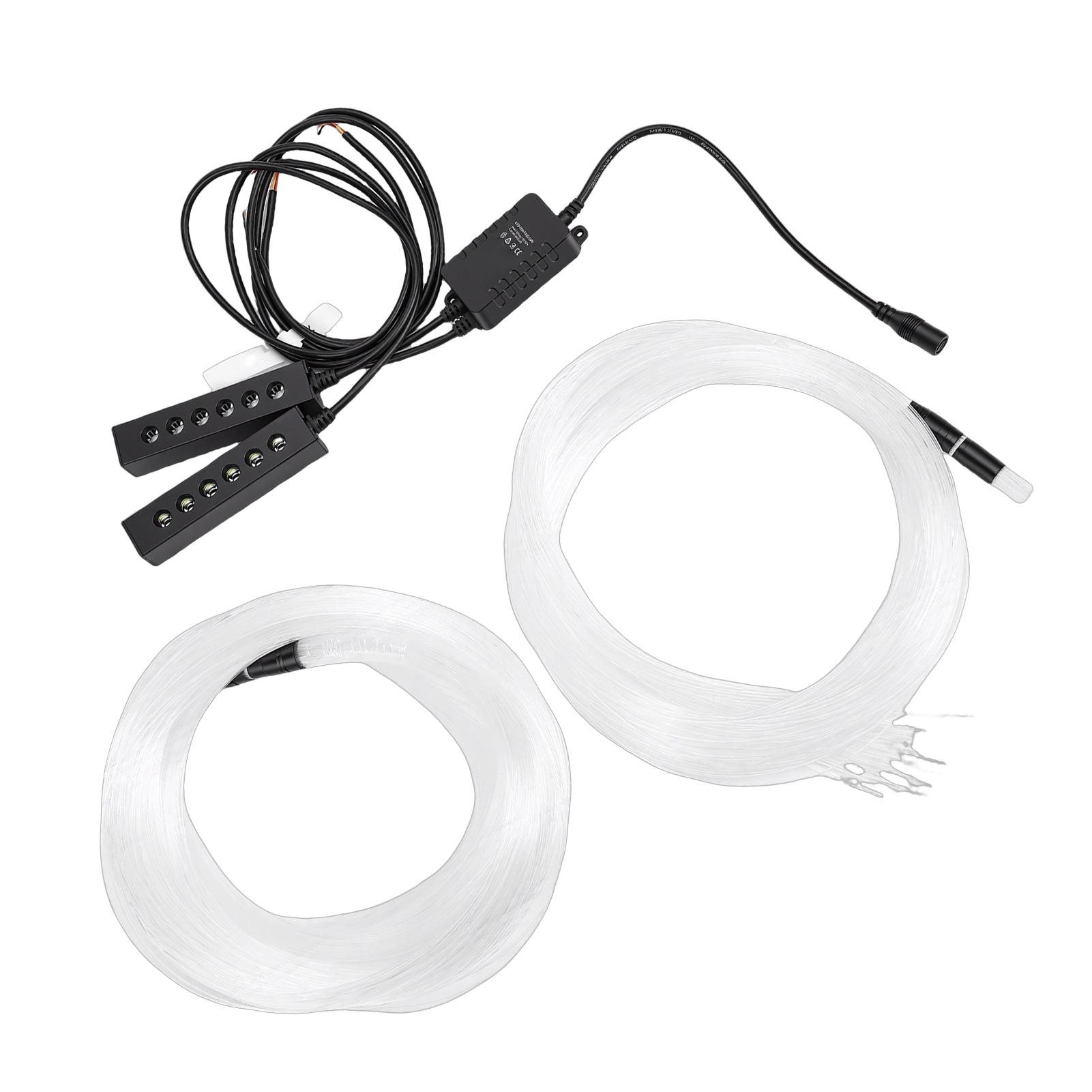 

Car Starlight Headliner Kit APP Remote Control Music Sync RGBW Fiber Optic Lights with Meteor Twinkle Effects for