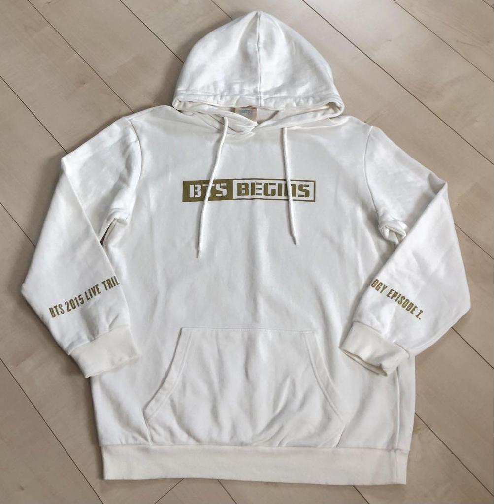 [USED] BTS BEGINS Hoodie White Sweatshirt