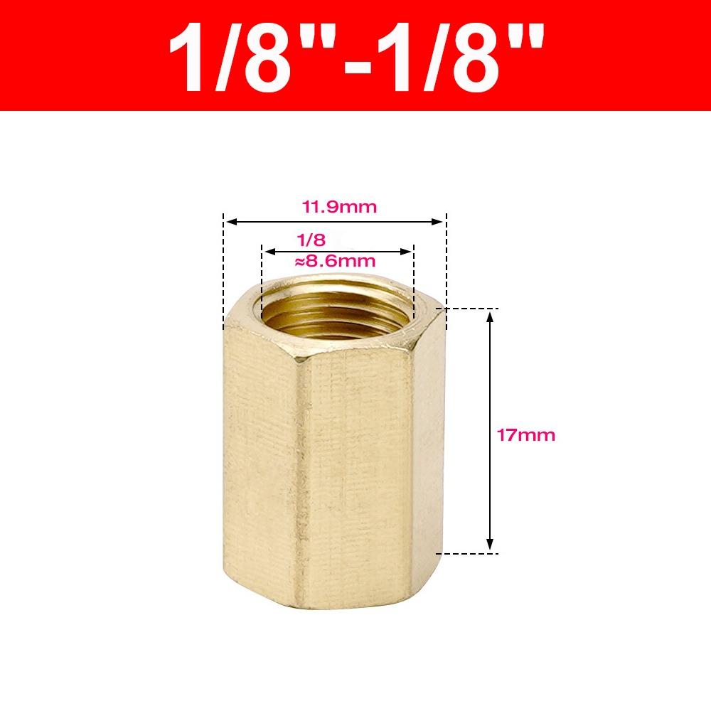 Hex Shape Brass Pipe Fitting BSP Female Thread Hose Adapter Durable Hex Coupling Connector