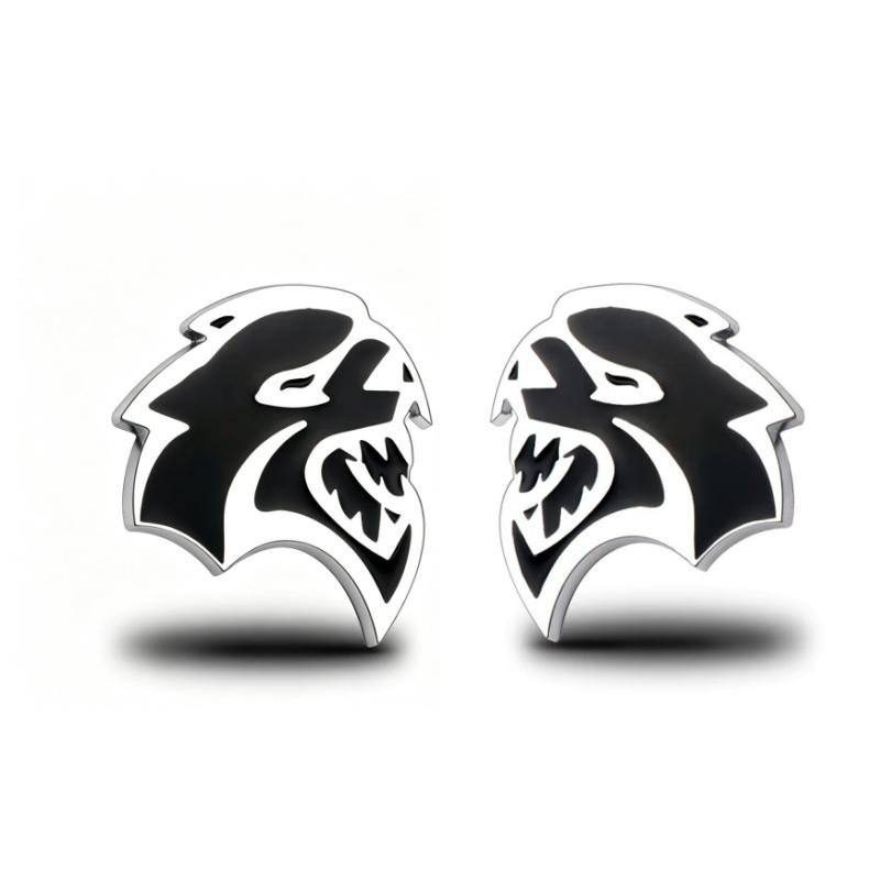 2Pcs 3D Metal Car Styling Body Door Trunk Emblem Badge Sticker Accessories