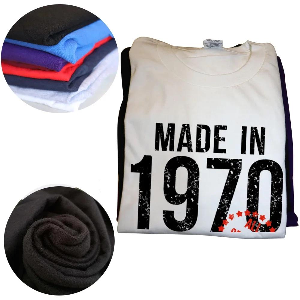 Funny Made In 1970 All Original Parts T Shirts Graphic Cotton Streetwear Short Sleeve Birthday Gifts Summer Style T-shirt Men
