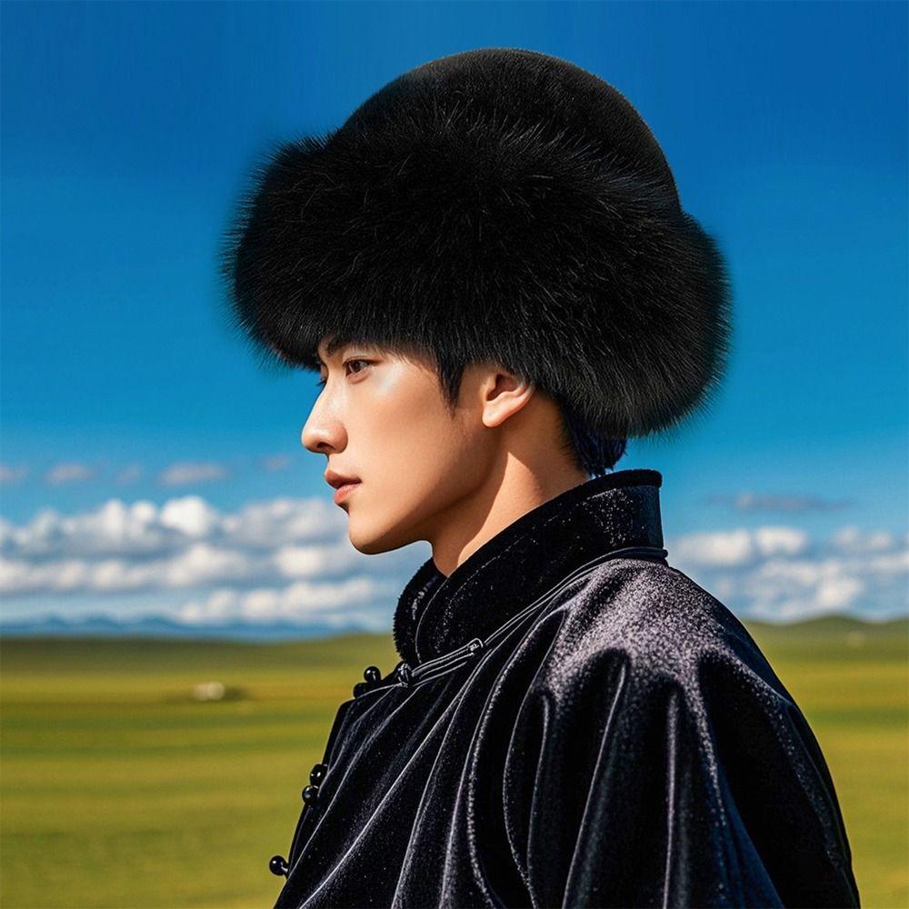 Windproof Winter Hat Imitation Mink Hair Ear Protection Cap New Bucket Hat