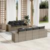 VidaXL Garden Lounge Set with Cushions 8 Pcs, Patio Sofas, Patio Furniture Set, Outdoor Furniture, Grey 3222329