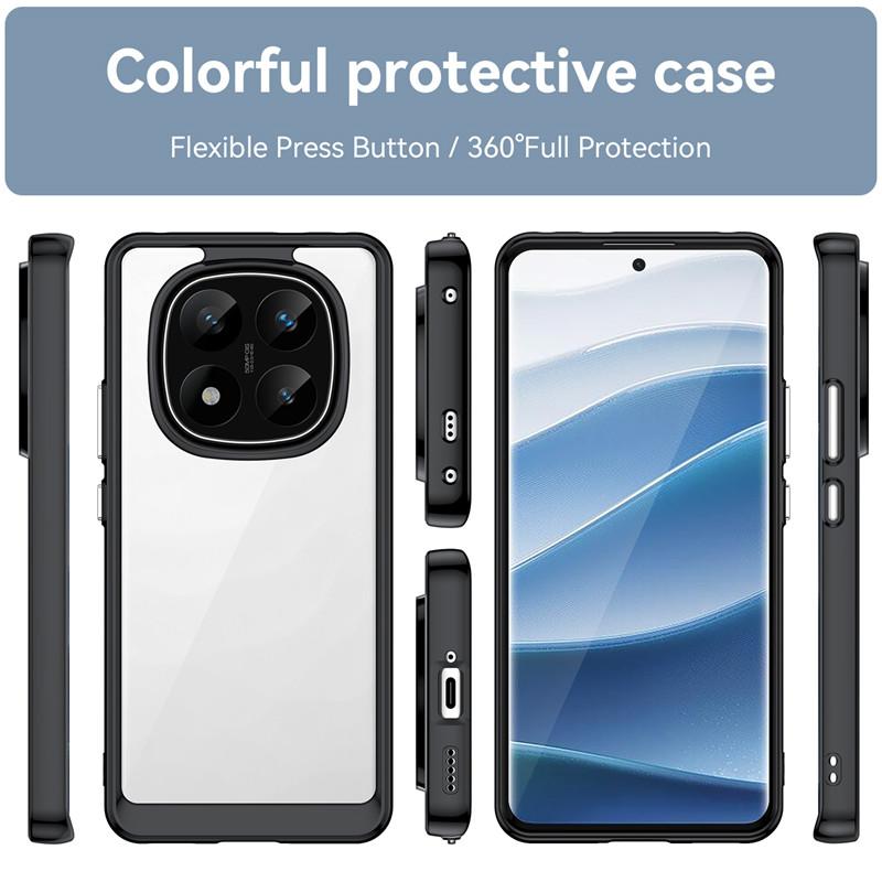 For Xiaomi Redmi Note 14 Pro Plus Case Redmi Note 14 Pro Plus Cover TPU Border Acrylic Backplane Phone Cases Redmi Note 14 5G