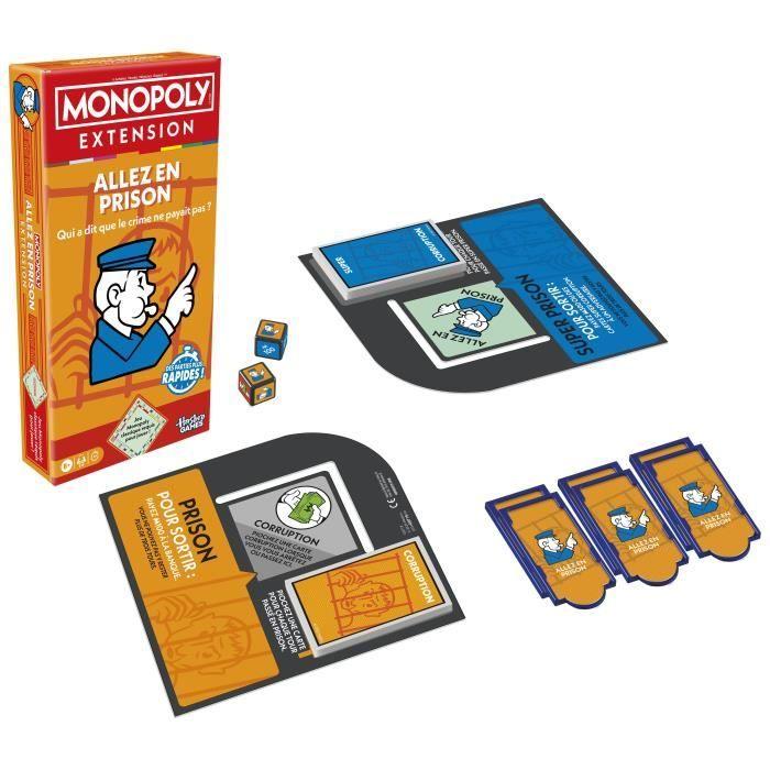 Monopoly extension allez en prison, rend le jeu monopoly classique plus amusant et plus rapide, jeux de plateau, 2 à 6 joueurs, 40 m