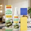 Jakehoe Fabric Cleaning Agent Gentle Cleansing Stain Addressing Furniture Care Home Use Sofa Detergent with Cloth Sponge 100ml
