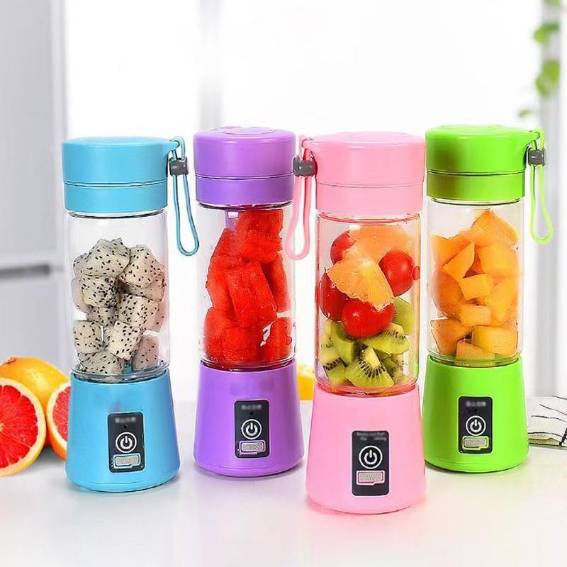 380ml Portable Electric Juicer Six Blades Blender Cup USB Rechargeable Blender for Milkshake Smoothies & Juice