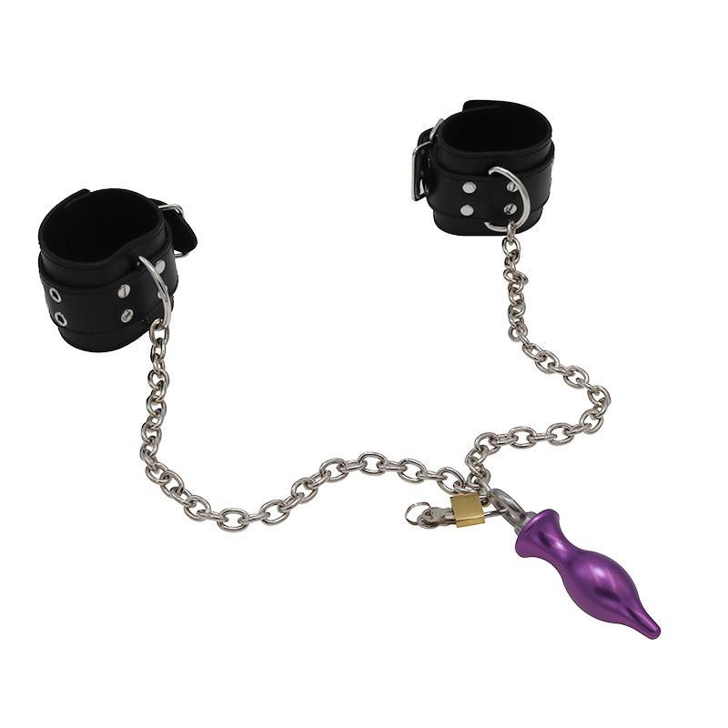 Sexy Handcuffs Butt Plug Lock Alternative Passion Adult Toys Sex Tools Small Size Female Training Climax Props