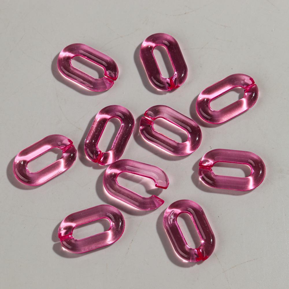 20pcs 20x30mm Clear Colorful Acrylic Oval Link Chain Connector Beads for Jewelry DIY Bracelet Necklace Phone Chain Accessories