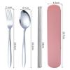 Durable Stainless Steel Flatware Set with Case for Travel Ideal for Camping and Hiking