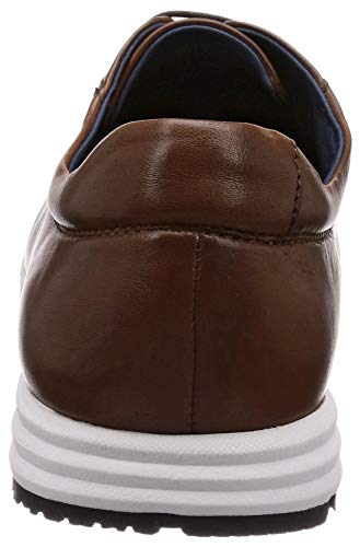 Hoop Didu Men's Dress Leather Sneakers (19330105) DBR, Size 26.5cm, 2E