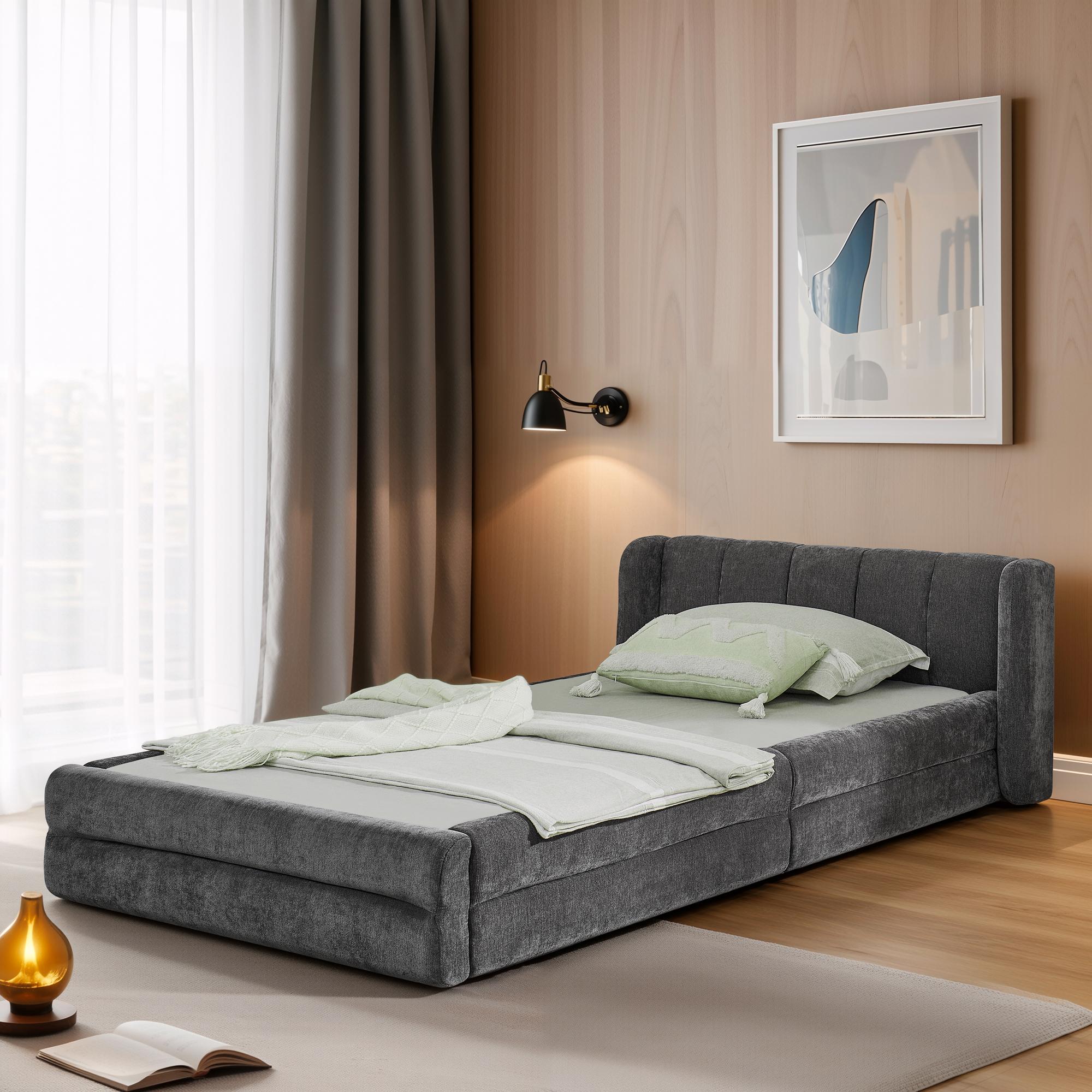 Single Bed 90*200 cm, Skin-Friendly Chenille