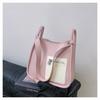 Women's bag spring new simple and fashionable contrasting colors lychee pattern shoulder bag texture child and mother small square bag tide