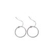 Simple Smooth Round Circle Drop Dangle Earrings for Female Geometric Pendant Ear Wedding Jewelry
