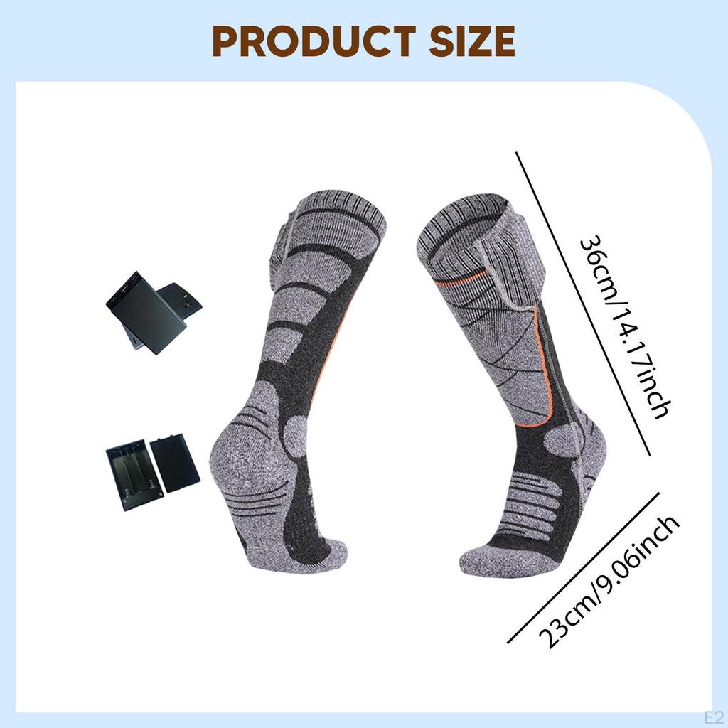 Heated Socks Boot Sock Knee High for Outdoor Sports Skating Skiing Hiking
