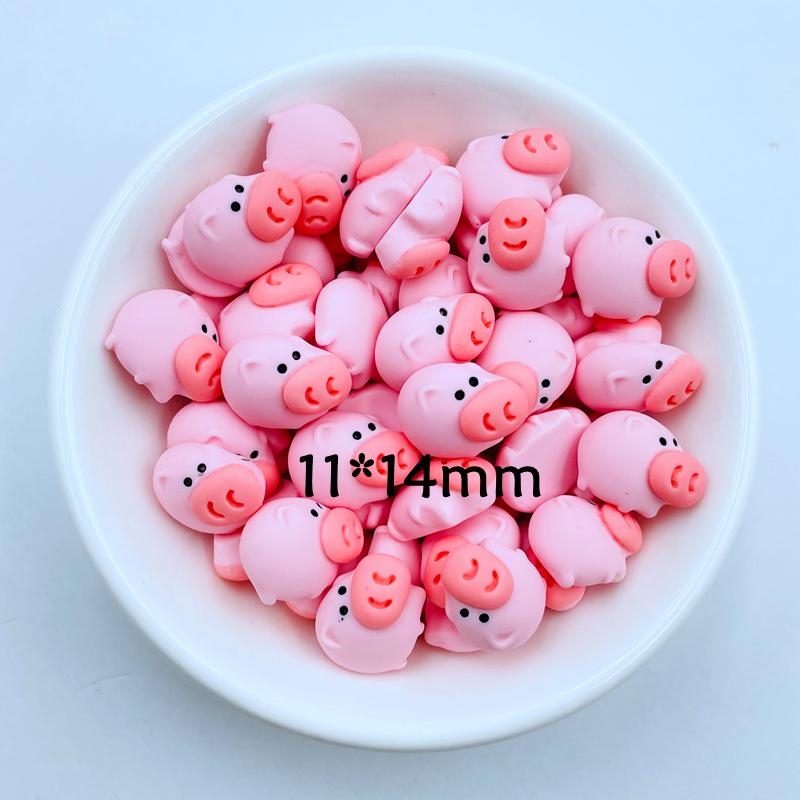 20 Sztuk Nowe Urocze Mini Kawaii Kreskówkowe Różowe Świnki Płaskie Cabochony Żywiczne Scrapbooking DIY Akcesoria do Wsuwek do Włosów Rzemiosło A81