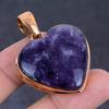 Lepidolite Gemstone Copper Jewelry Pendant 1.81"