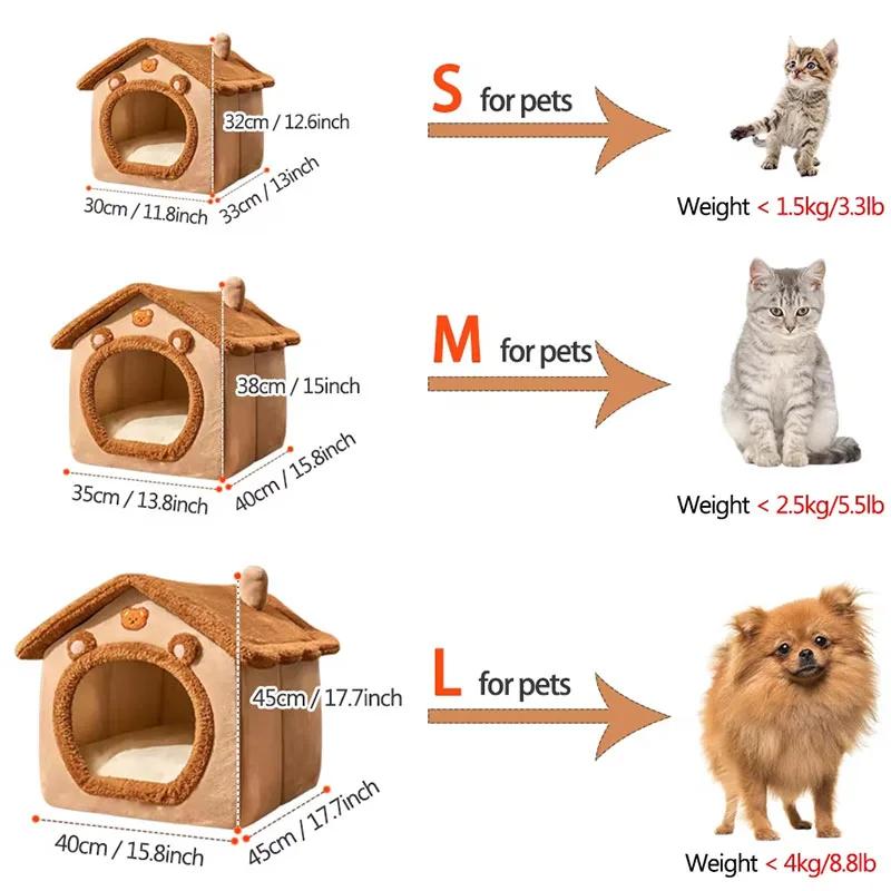 Cuccia Pieghevole per Animali Domestici Rimovibile Lavabile Cuccia per Gatti Grotta per Cuccioli Divano Letto per Animali Domestici Casa per Cani Extra Piccoli e Gatti Piccoli e Medi NUOVO