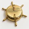 Brass Ship Wheel Ashtray with Anchor Detail Nautical Maritime Decor 10 Cm