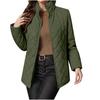 Women's Fashion Solid-Colour Zipped Long-Sleeved Loose-Fit Cotton Coat With Pockets