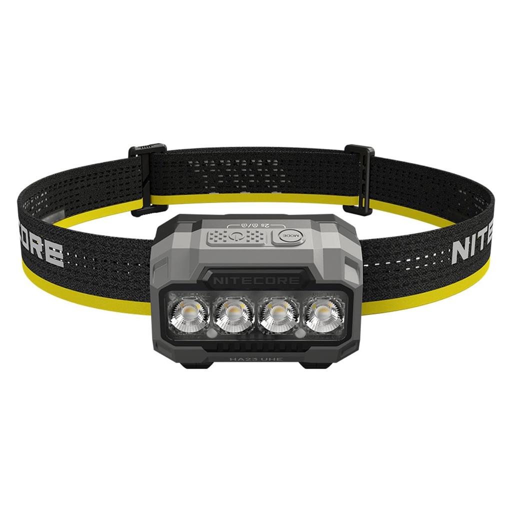Nitecore HA23 UHE AAA Battery 600 Lumens Headlamp, Powered, (Black Rock)