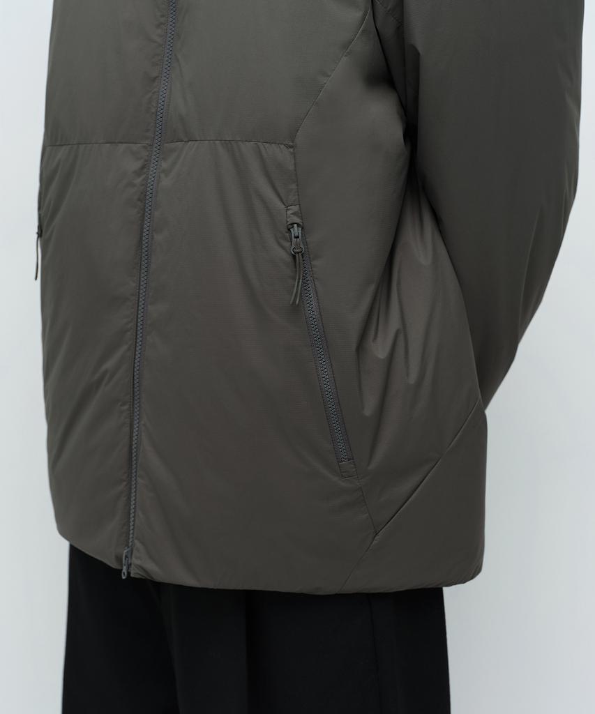 Musinsa Standard Oversized High-Neck All-Round Padded Jacket [Khaki Gray]