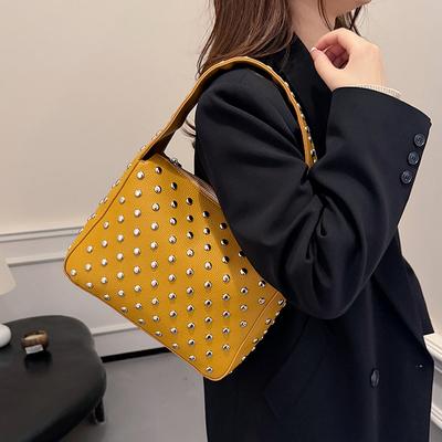 Willow nagel draagbare schoudertas okseltas 2025 nieuwe trendy zware industrie gepersonaliseerde locomotieftas handtas