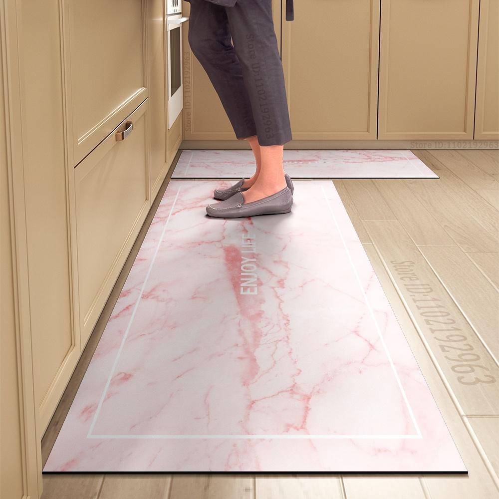 Non-slip Crystal Velvet Kitchen Mat Super Absorbent Long Carpets for Bedroom Bathroom Entrance Door Floor Mats
