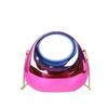 New Mini Gold Evening Handbag PVC Metallic Luster Half-moon Party Women's Bag Small and Versatile Round Handle Messenger Bag