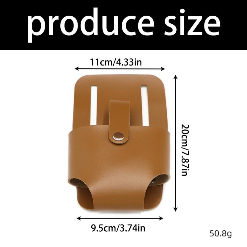 Pack Of 4 Durability PU Tape Measure Holder Secure Lock Pouch Waterproof And Dustproof For Tradesmen Electricians