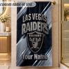Beach TowelLas Vegas Raiders Custom Name Text Personalized Soft Towel for Beach Pool Indoor Home Decor Gift