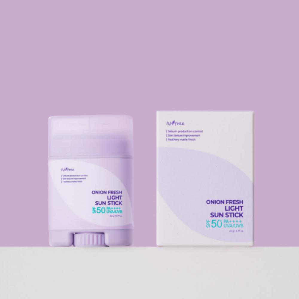 ISNTREE Onion Fresh Light Sun Stick 22g Lightweight Redness-Care SPF50 PA++++ Sun Protection