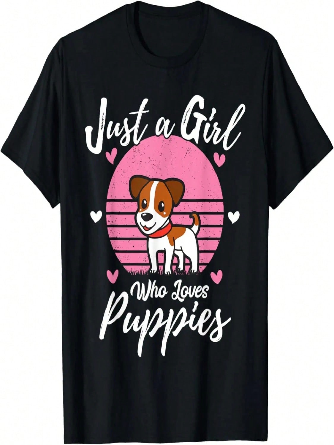 Puppy Dog Lover Tee Just A Girl Who Loves Puppies T-Shirt S разноцветный